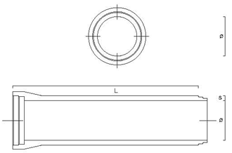Tubi vibrati da ml. 2 con incastro a bicchiere