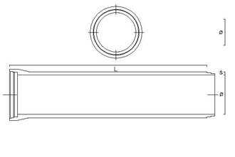 Tubi armati da ml. 3 con incastro a bicchiere